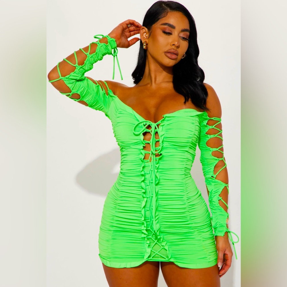 Cute lime mini dress